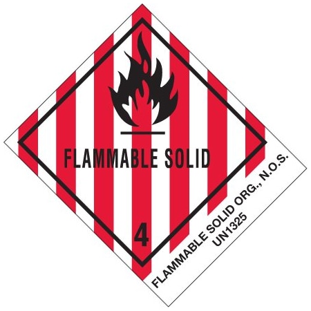 Bsc Preferred 4 x 4 3/4'' - ''Flammable Solids, N.O.S.'' Labels BUY00029764